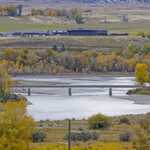 From The Previous Photo, A Zoom In To Create A View Of The Yellowstone River And Bridge.   
 
File = Paradise Valley 70d final30 Resize1500x1000 ~300KB